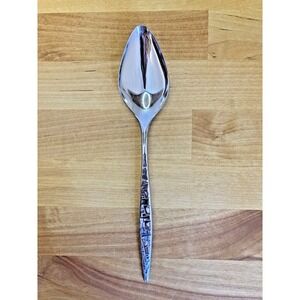 (1) Vintage Lyon Stainless Steel CORTEZ‎ AZTEC Brutalist SERVING SPOON 8-7/8"